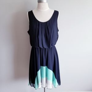 ENFOCUS Studio sleeveless  blouson navy dress
